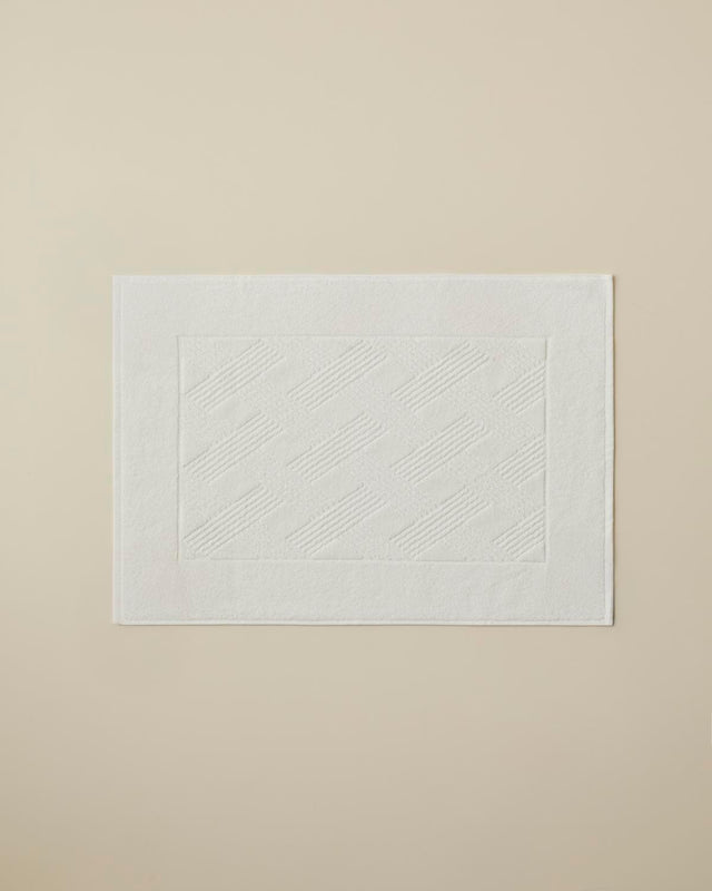Professional-Grade-Cotton-Bath-Mat-Chic-Diamond-Ivory