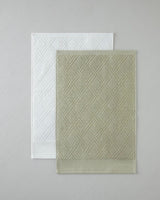 Premium Diamond Pattern Cotton Hand Towel - Ivory