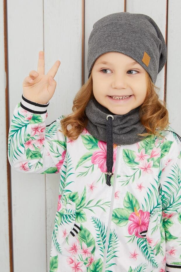 children's Unisex 100% cotton Rib Knit Hat & Neck Warmer Set - TryAladdin