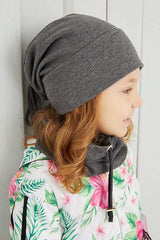children's Unisex 100% cotton Rib Knit Hat & Neck Warmer Set - TryAladdin