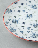 Professional Bone Porcelain Dessert Plate   Chimera Blue Motif