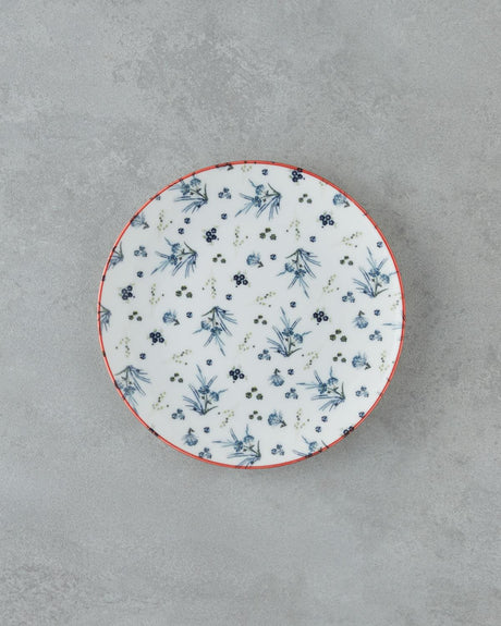 Professional Bone Porcelain Dessert Plate - Chimera Blue Motif