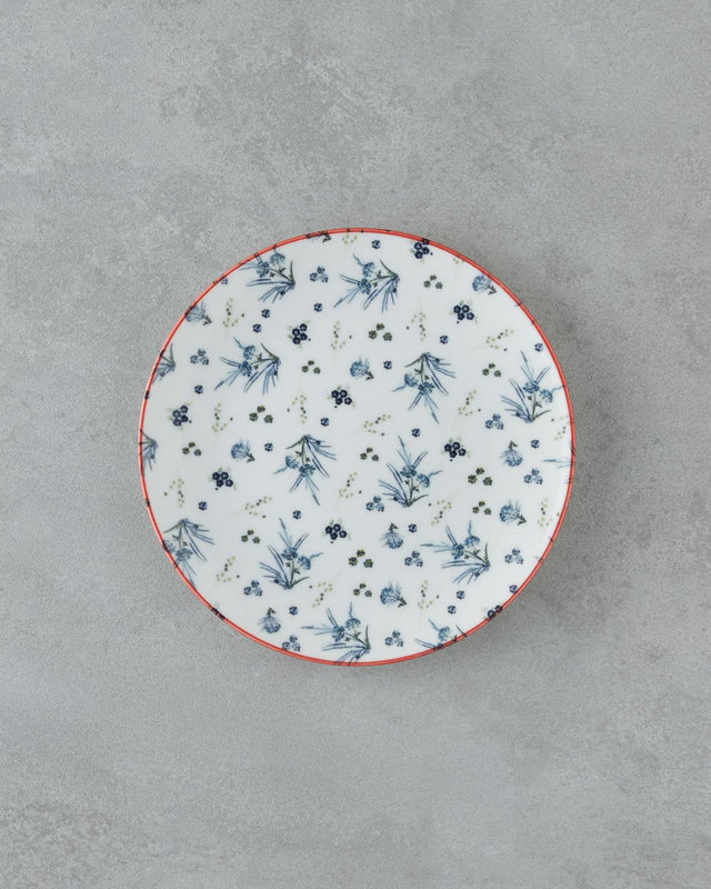 Professional Bone Porcelain Dessert Plate - Chimera Blue Motif