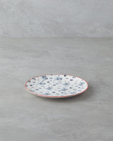Professional Bone Porcelain Dessert Plate   Chimera Blue Motif