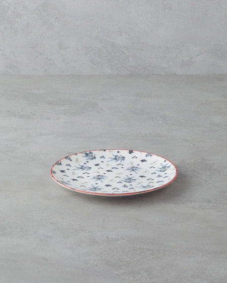 Professional Bone Porcelain Dessert Plate - Chimera Blue Motif