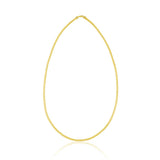 Gold-Tone Mesh Chain Necklace - Flexible Herringbone Design