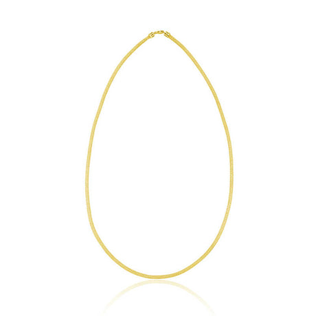 Gold-Tone Mesh Chain Necklace - Flexible Herringbone Design