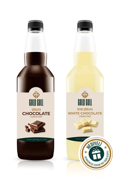 Gold Gull Professional White Chocolate, Coffee & Fruit Syrup Pack - 2 x 700ml (1.4L Total)