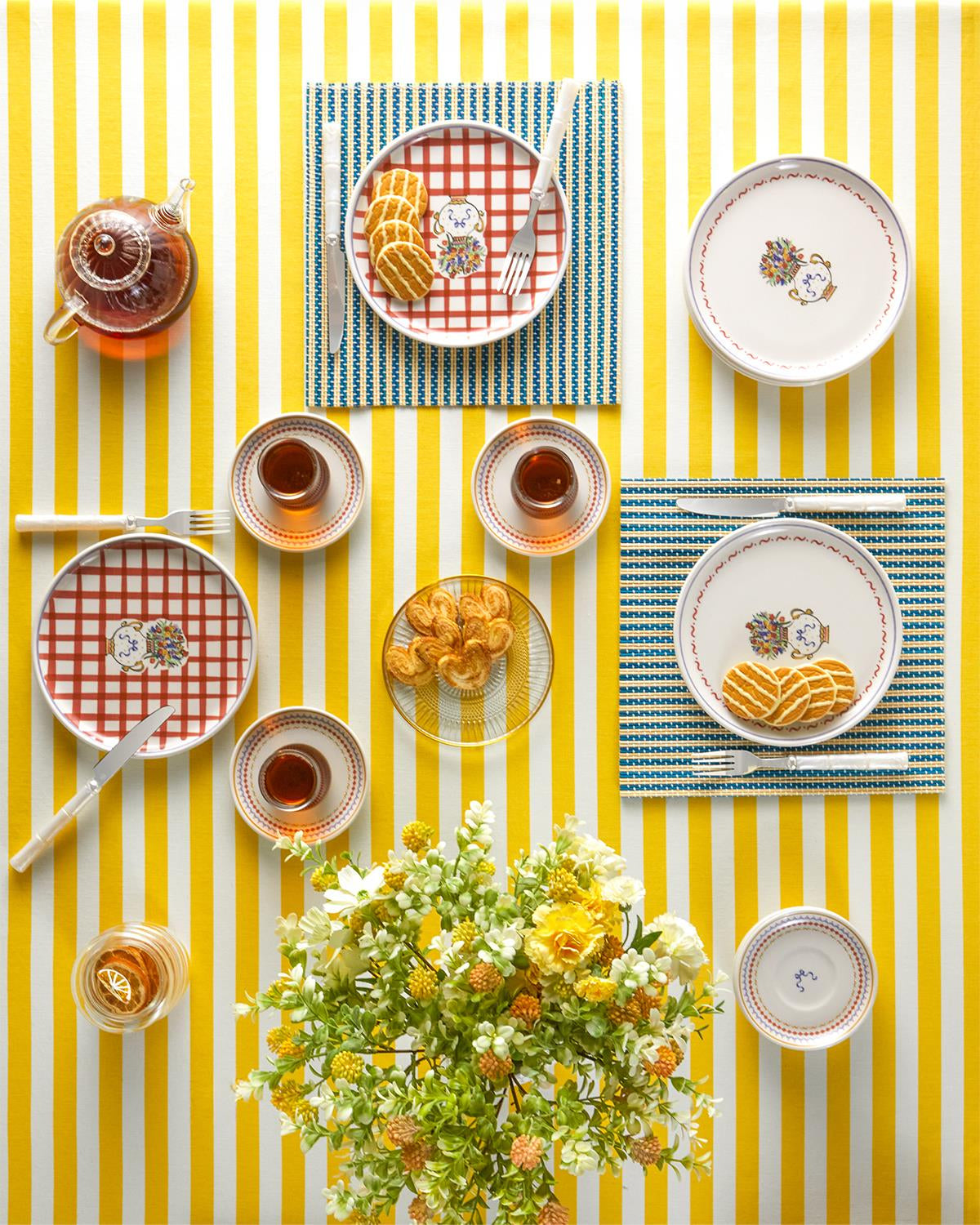 Premium Colorful Ceramic Dessert Plate Set 18 Piece