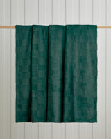 Professional-Grade-Supersoft-Jacquard-Check-Double-Blanket-Dark-Green