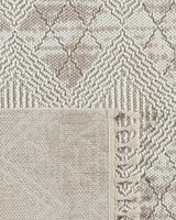 Clavier Fringed Area Rug - Ivory White - TryAladdin