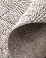 Clavier Fringed Area Rug - Ivory White - TryAladdin