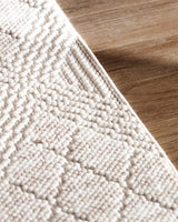Clavier Fringed Area Rug - Ivory White - TryAladdin