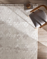 Clavier Fringed Area Rug - Ivory White - TryAladdin