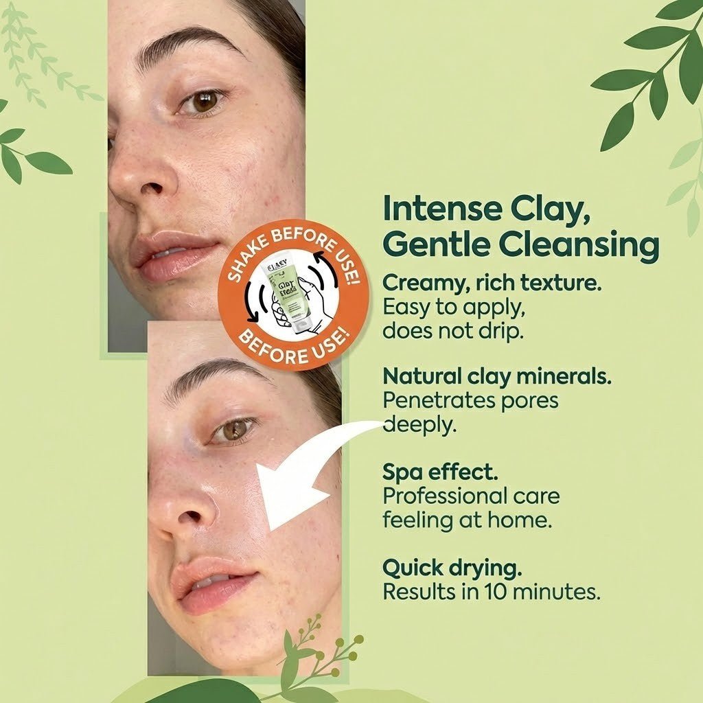 Clay Mask for Face Skin - Pore Tightening, Anti-Spot