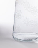 Clear Glass Carafe - Elegant Snowflake Design - TryAladdin