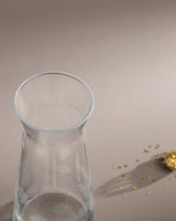 Clear Glass Carafe - Elegant Snowflake Design - TryAladdin