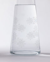 Clear Glass Carafe - Elegant Snowflake Design - TryAladdin