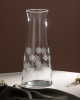 Clear Glass Carafe - Elegant Snowflake Design - TryAladdin