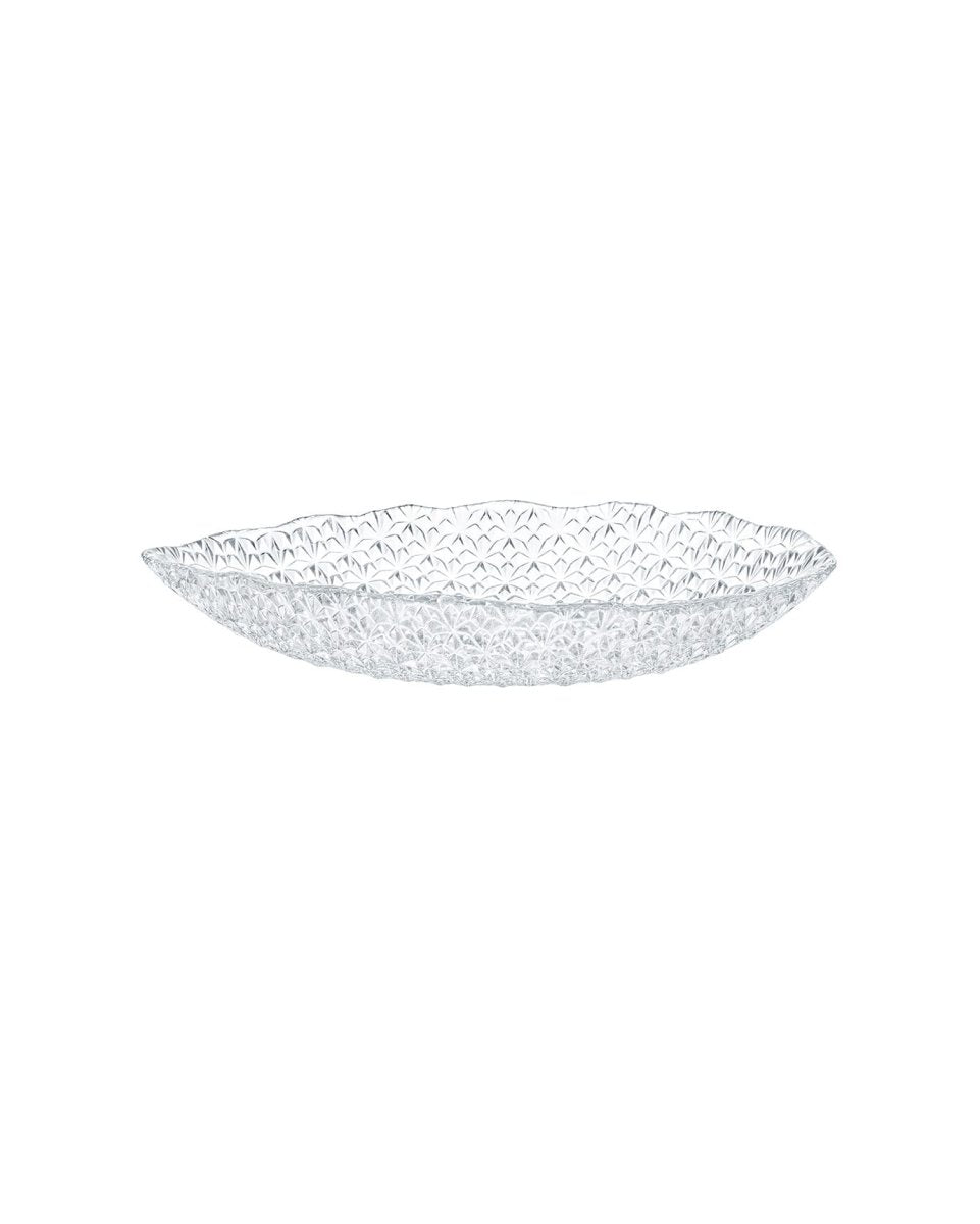 Clear Glass Oval Serving Bowl - Modern Elegance & Versatility - TryAladdin