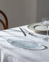 Clear Glass Oval Serving Plate - Modern Minimalist Design - TryAladdin