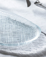 Clear Glass Oval Serving Plate - Modern Minimalist Design - TryAladdin