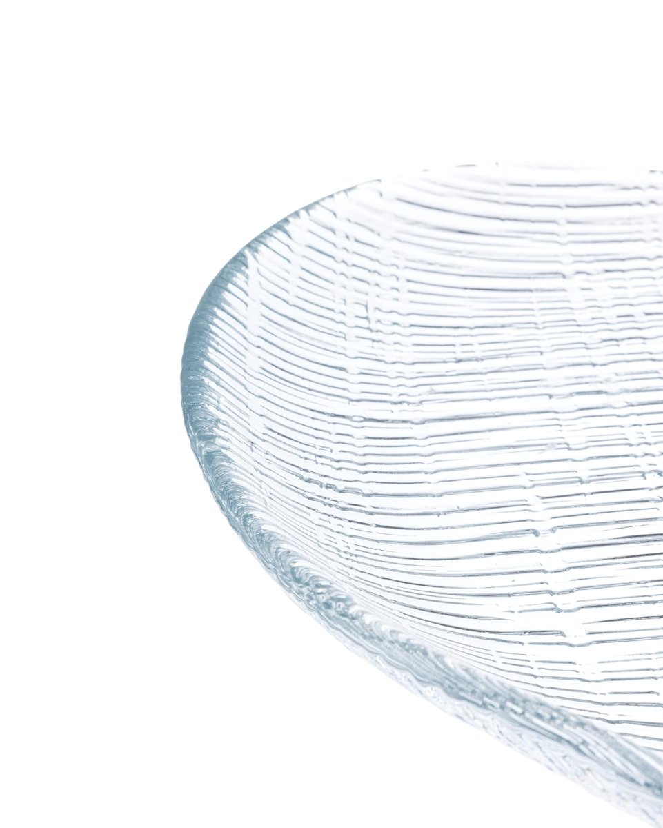 Clear Glass Oval Serving Plate - Modern Minimalist Design - TryAladdin