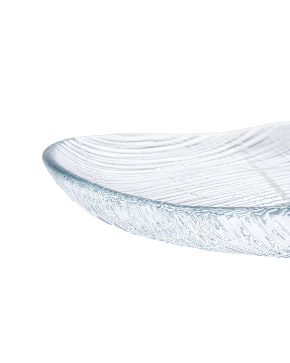 Clear Glass Oval Serving Plate - Modern Minimalist Design - TryAladdin