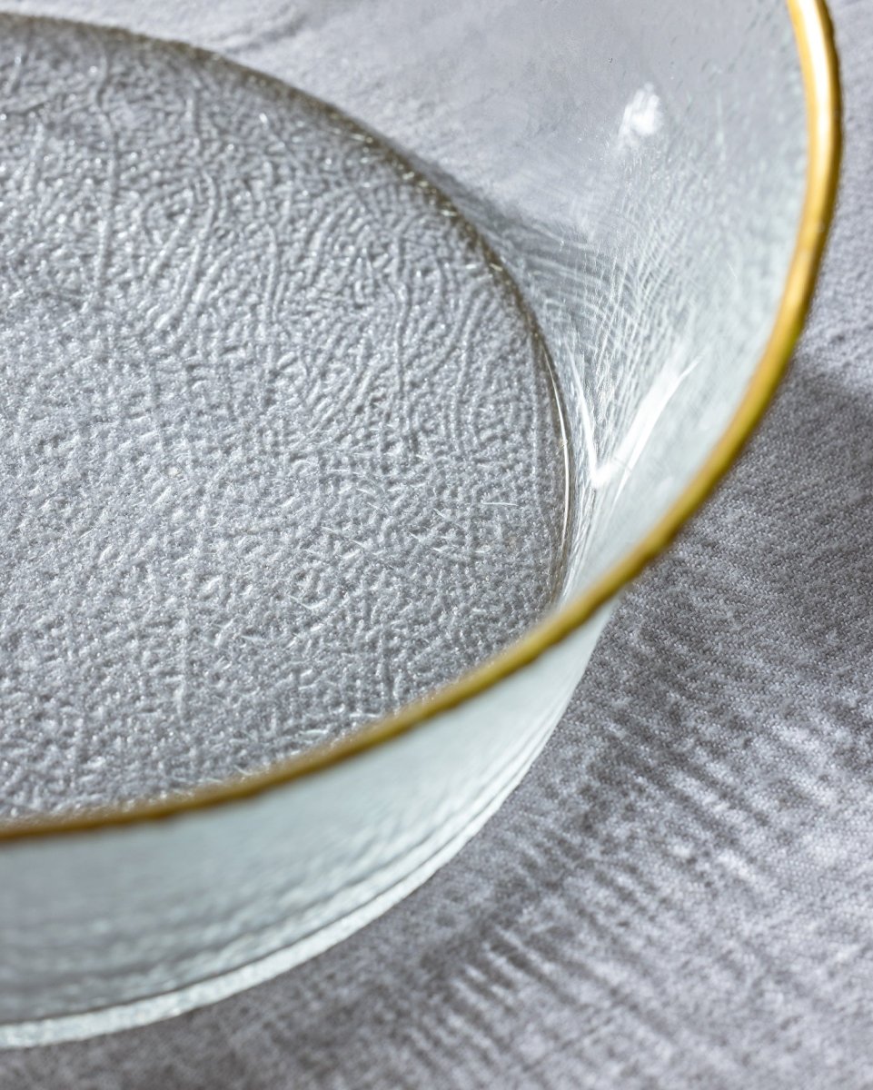 Clear Glass Serving Bowl - Chevreuil Collection for Modern Tables - TryAladdin