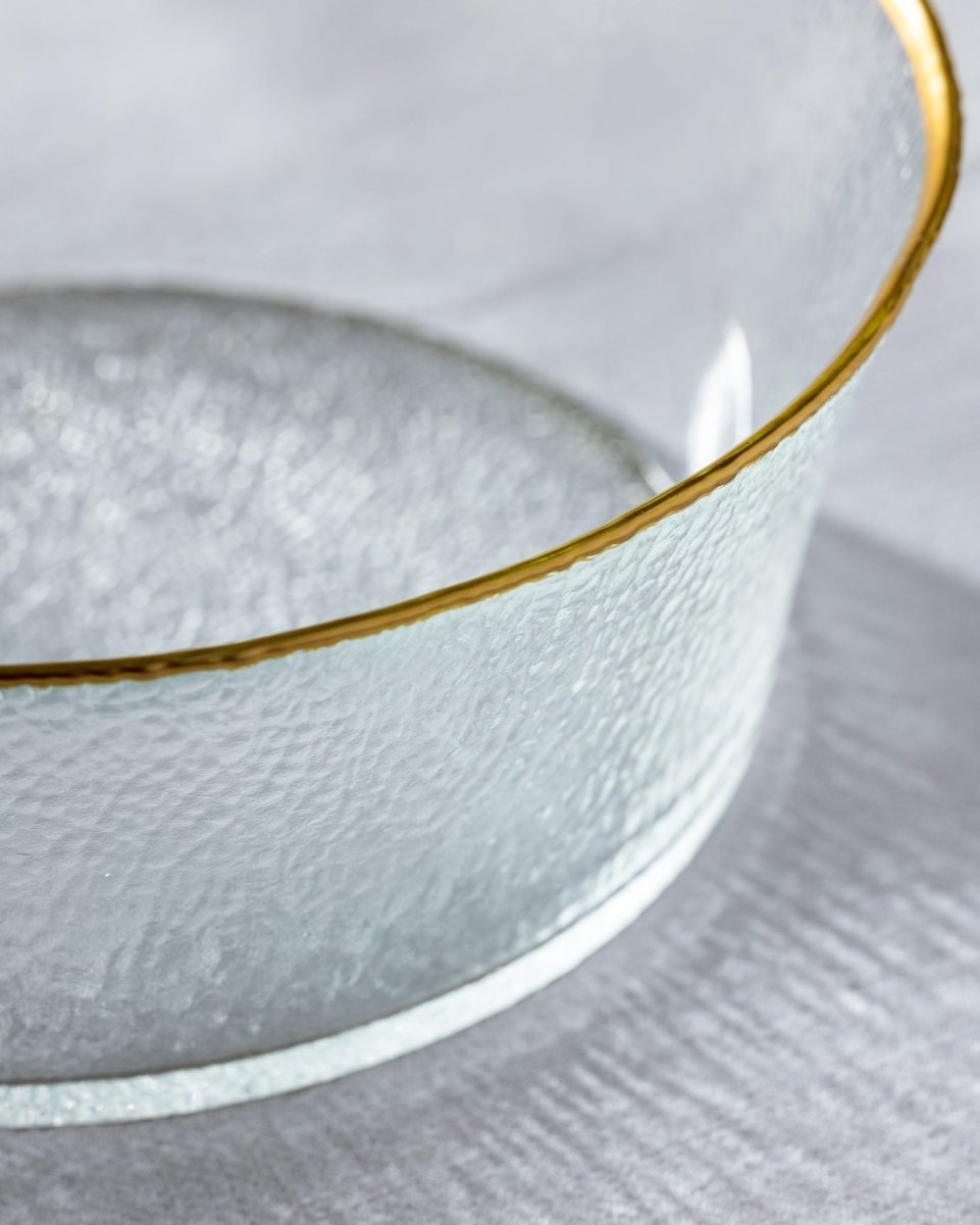 Clear Glass Serving Bowl - Chevreuil Collection for Modern Tables - TryAladdin