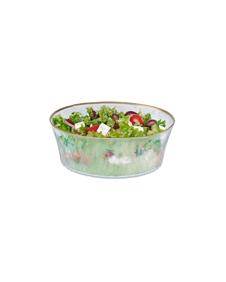 Clear Glass Serving Bowl - Chevreuil Collection for Modern Tables - TryAladdin