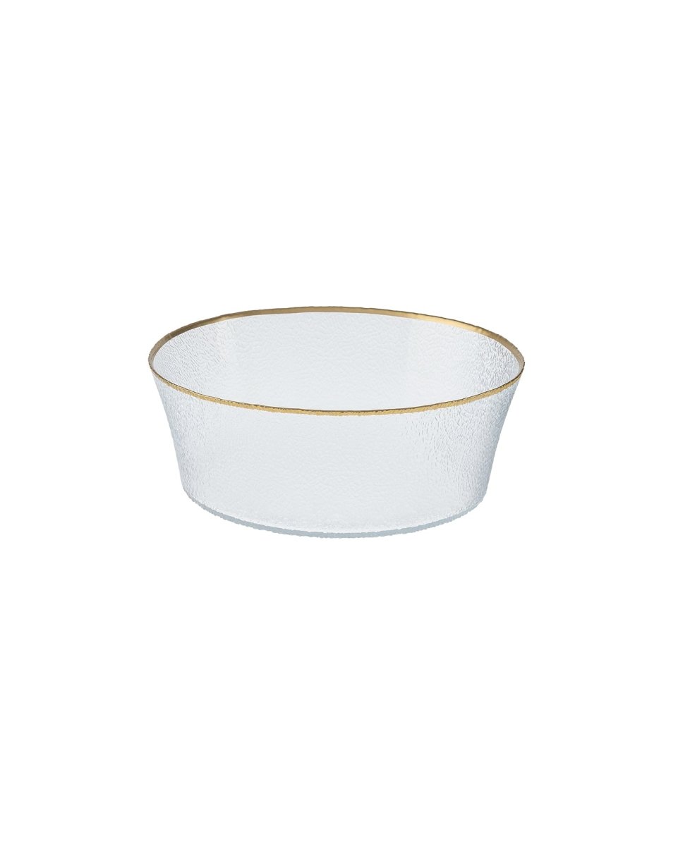 Clear Glass Serving Bowl - Chevreuil Collection for Modern Tables - TryAladdin