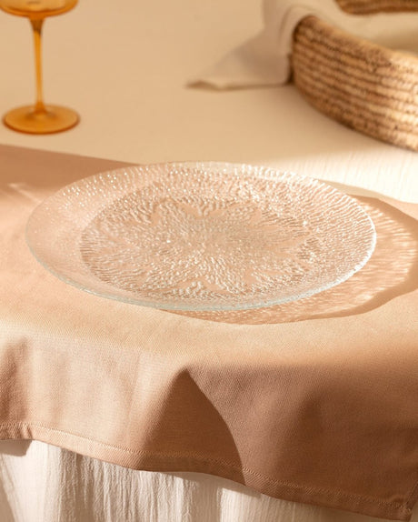 Clear Glass Serving Plate - Granville Collection Style - TryAladdin