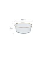 Clear Glass Small Serving Bowl - Chevreuil Design - TryAladdin
