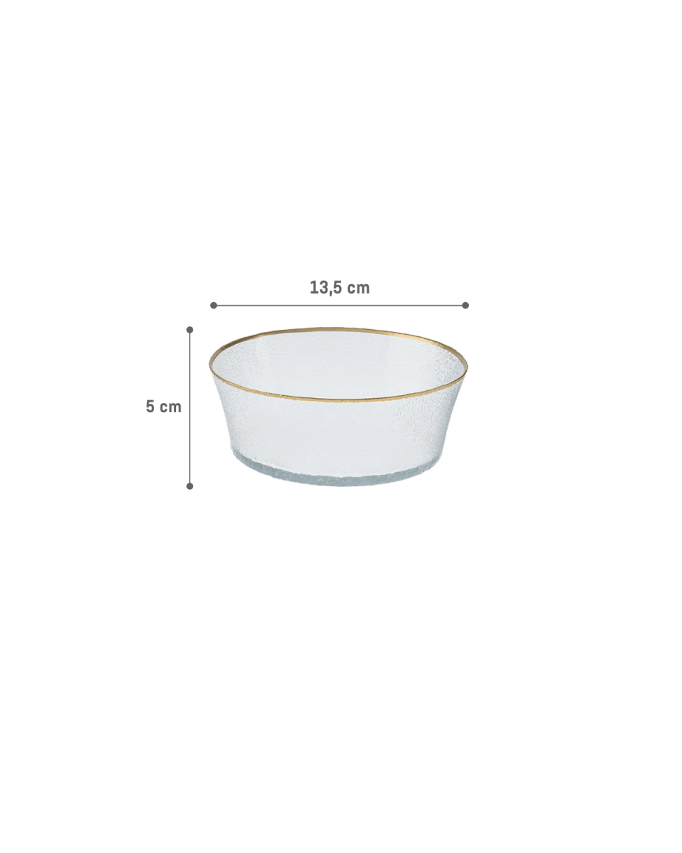 Clear Glass Small Serving Bowl - Chevreuil Design - TryAladdin