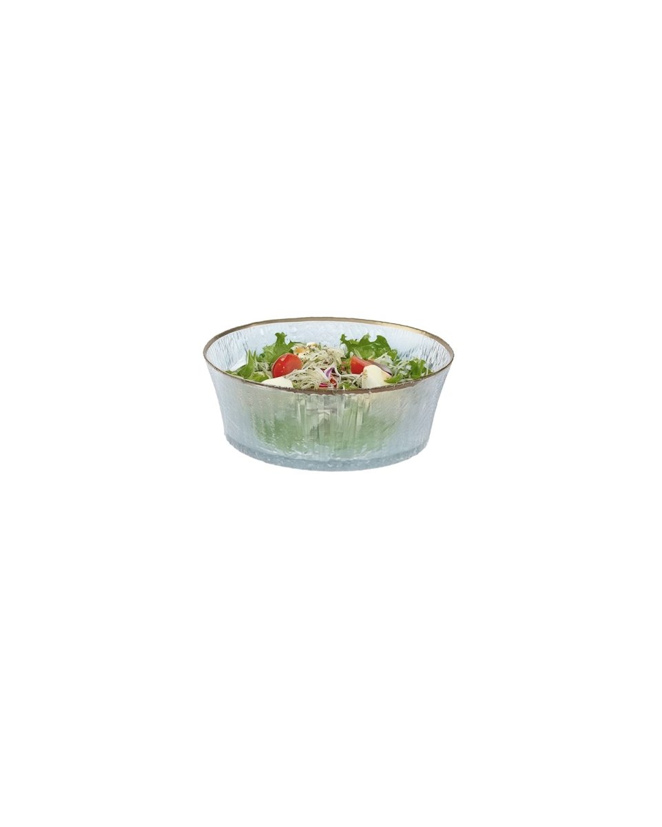 Clear Glass Small Serving Bowl - Chevreuil Design - TryAladdin