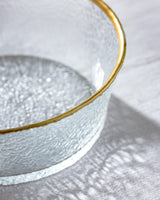 Clear Glass Small Serving Bowl - Chevreuil Design - TryAladdin