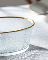 Clear Glass Small Serving Bowl - Chevreuil Design - TryAladdin