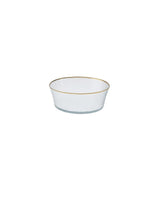 Clear Glass Small Serving Bowl - Chevreuil Design - TryAladdin