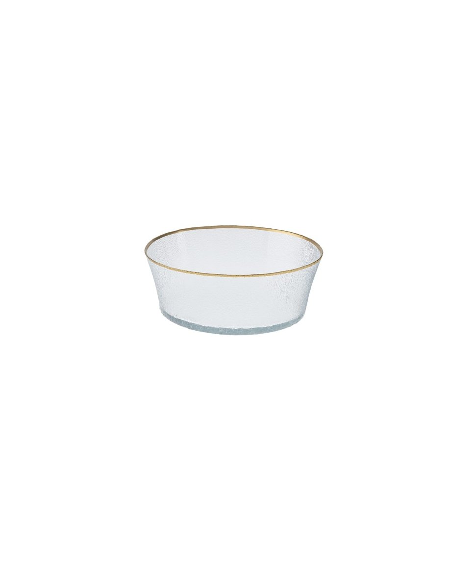 Clear Glass Small Serving Bowl - Chevreuil Design - TryAladdin