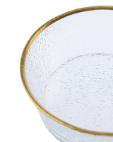 Clear Glass Small Serving Bowl - Chevreuil Design - TryAladdin
