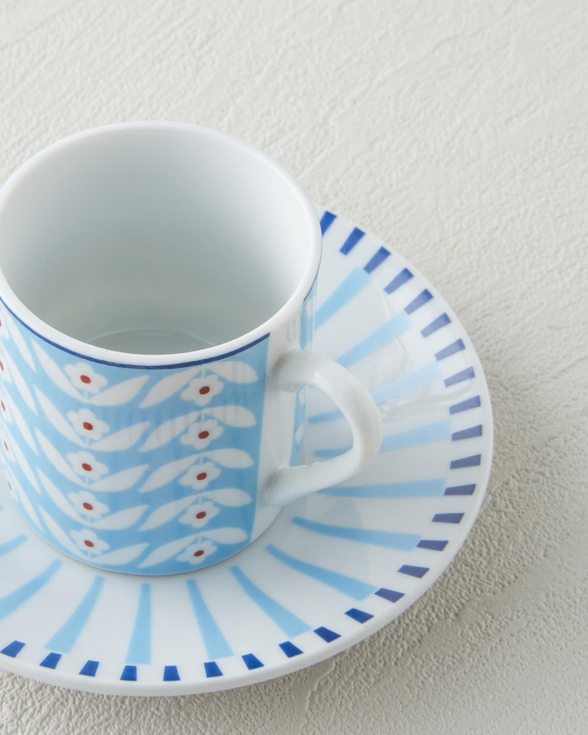 Premium Porcelain Turkish Coffee Cup Set Blue 4 Piece 80ml