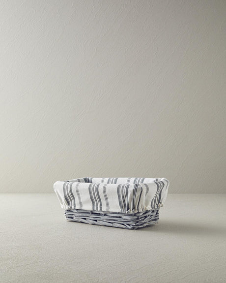 Premium Handwoven Wicker Bread Basket - Grey Finish