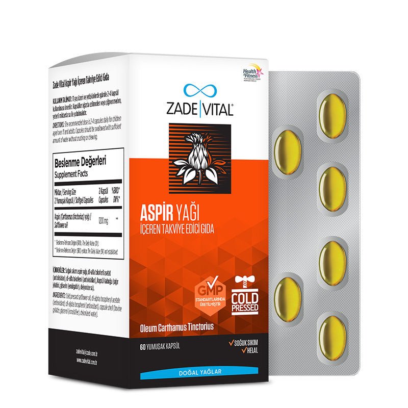 Cold Pressed Safflower Oil Dietary Supplement Softgels - TryAladdin