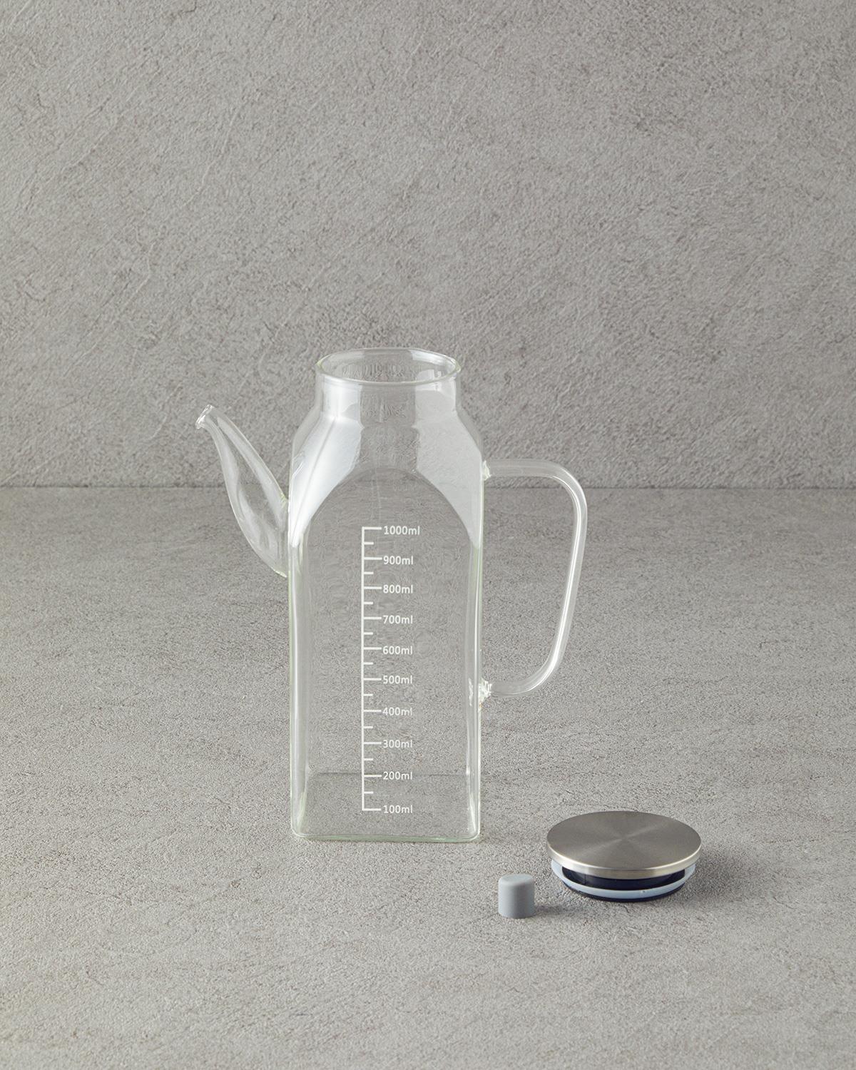 Professional Grade Borosilicate Glass Oil Dispenser   Clear Kitchen Essential