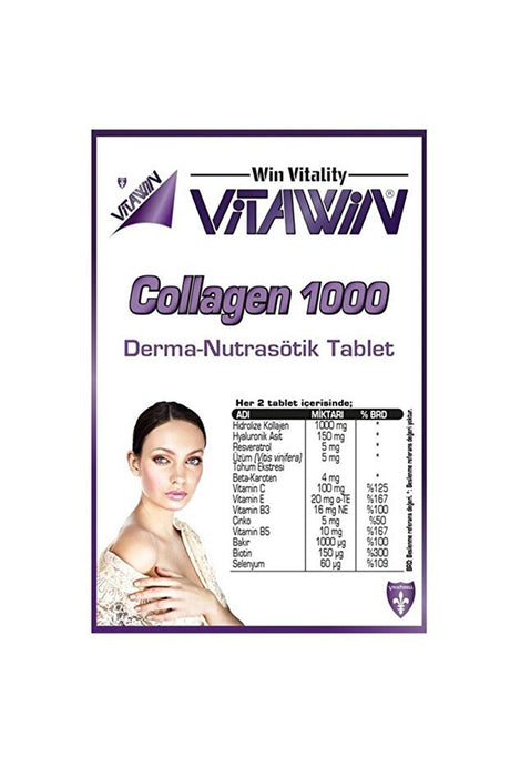 Collagen 1000 Food Supplement - 60 Tablets - TryAladdin