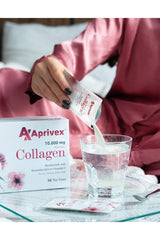 Collagen 10,000mg Hydrolyzed Powder - Hyaluronic Acid & Vit C (30 Sachets) - TryAladdin