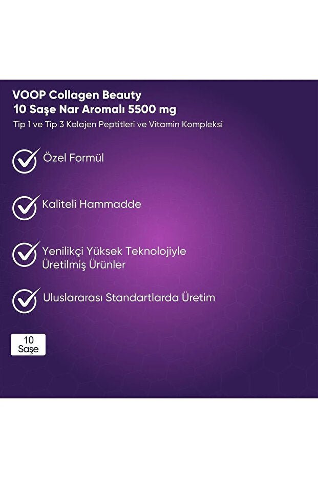 Collagen Beauty Powder - Type 1 & 3, Pomegranate, 7g x 10 Sachets - TryAladdin