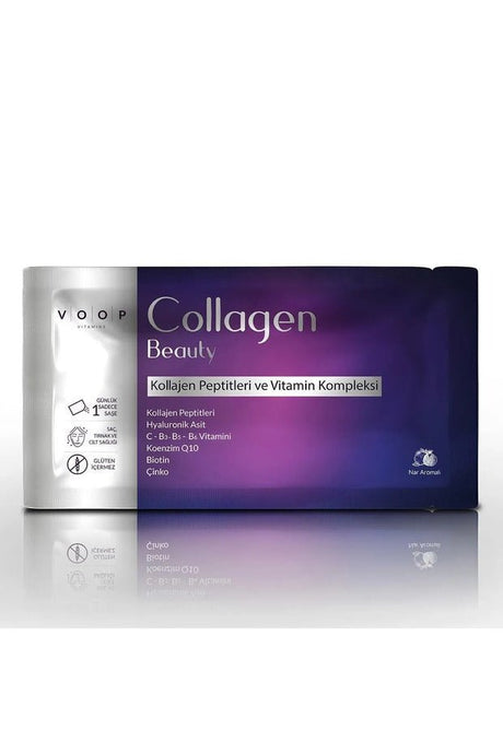 Collagen Beauty Powder - Type 1 & 3, Pomegranate, 7g x 10 Sachets - TryAladdin