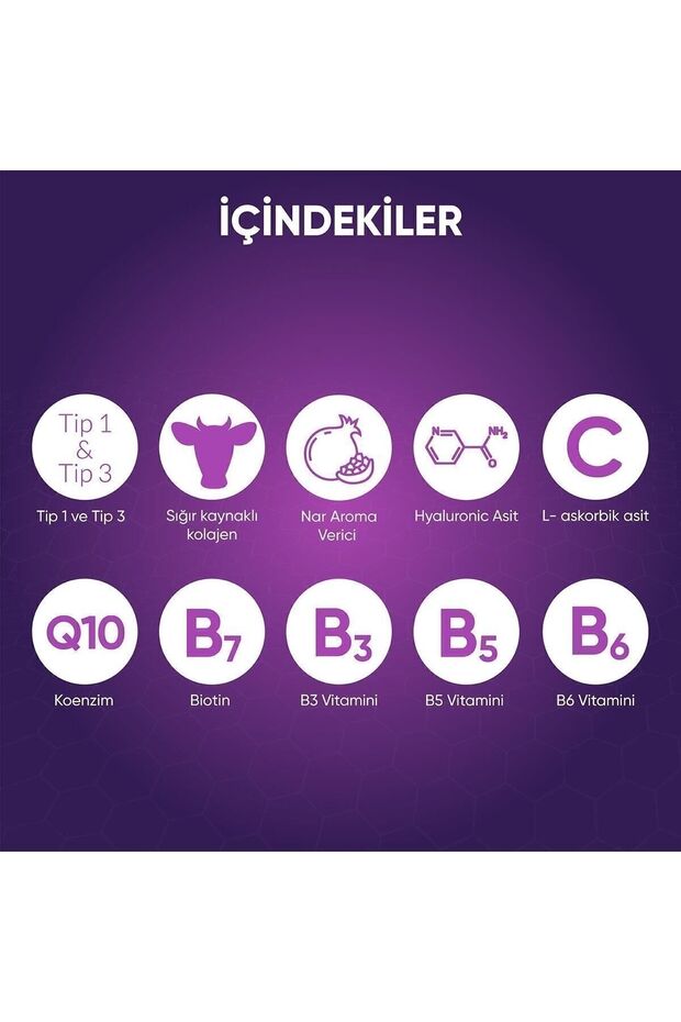 Collagen Beauty Powder - Type 1 & 3, Pomegranate, 7g x 10 Sachets - TryAladdin